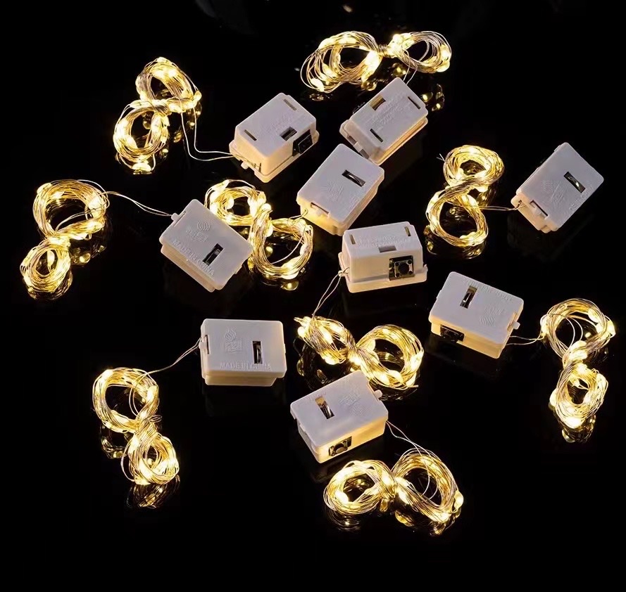 The 2-meter electronic LED light with 20 colors includes an electronic flower gift box decorative copper wire light