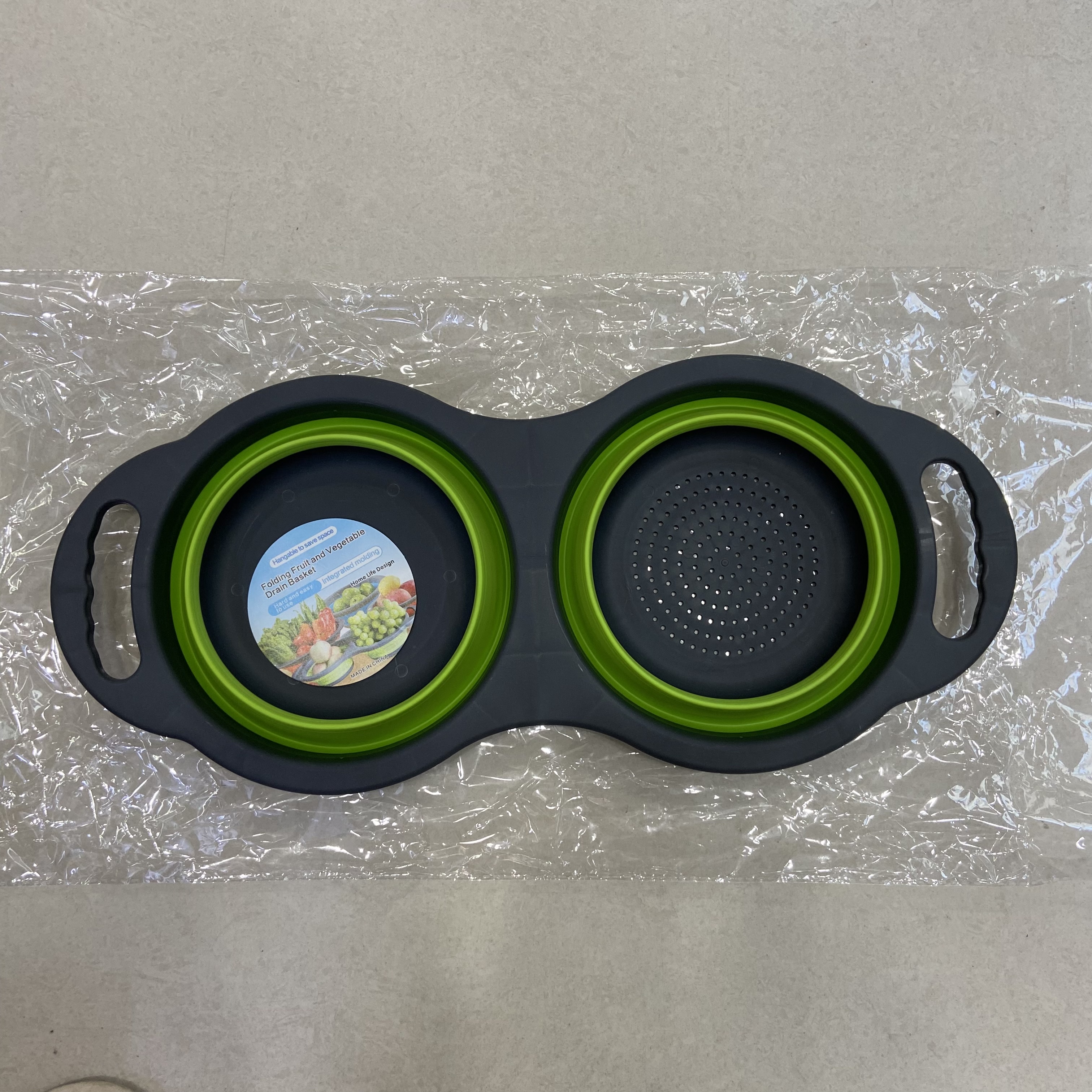 伸缩果盘沥水篮折叠圆形滤水篮水果篮塑料盘橡塑厨房工具