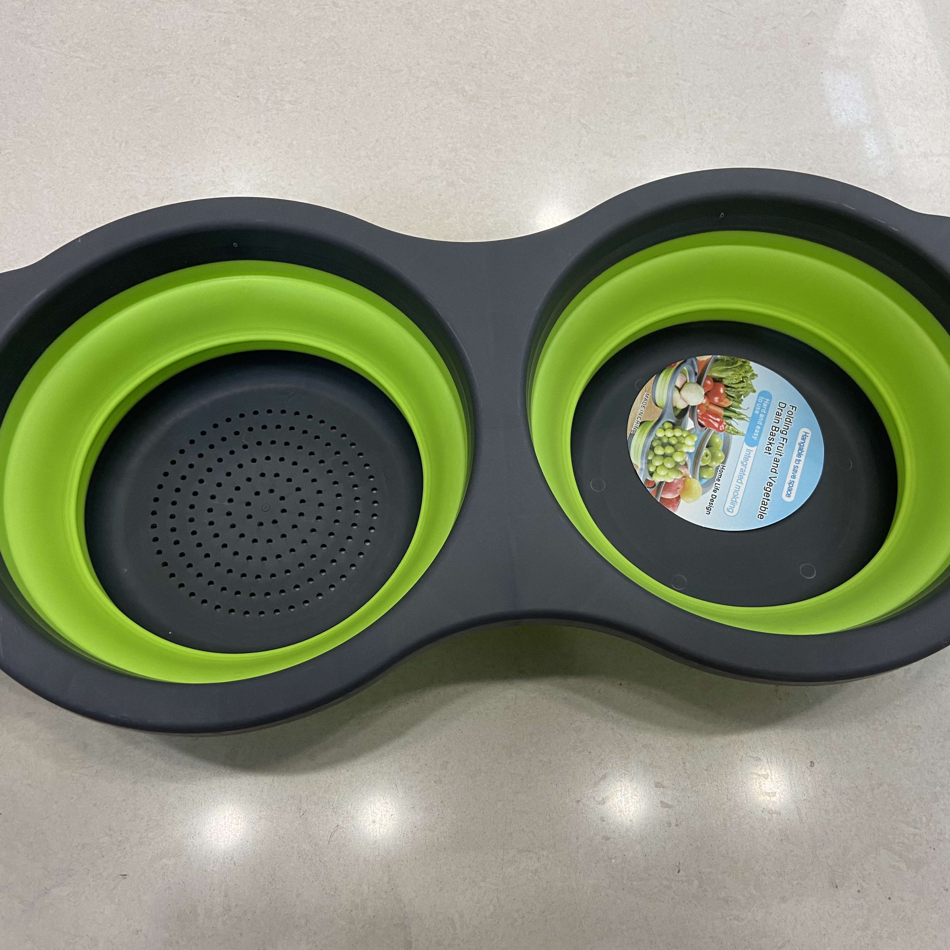 沥水篮白底实物图