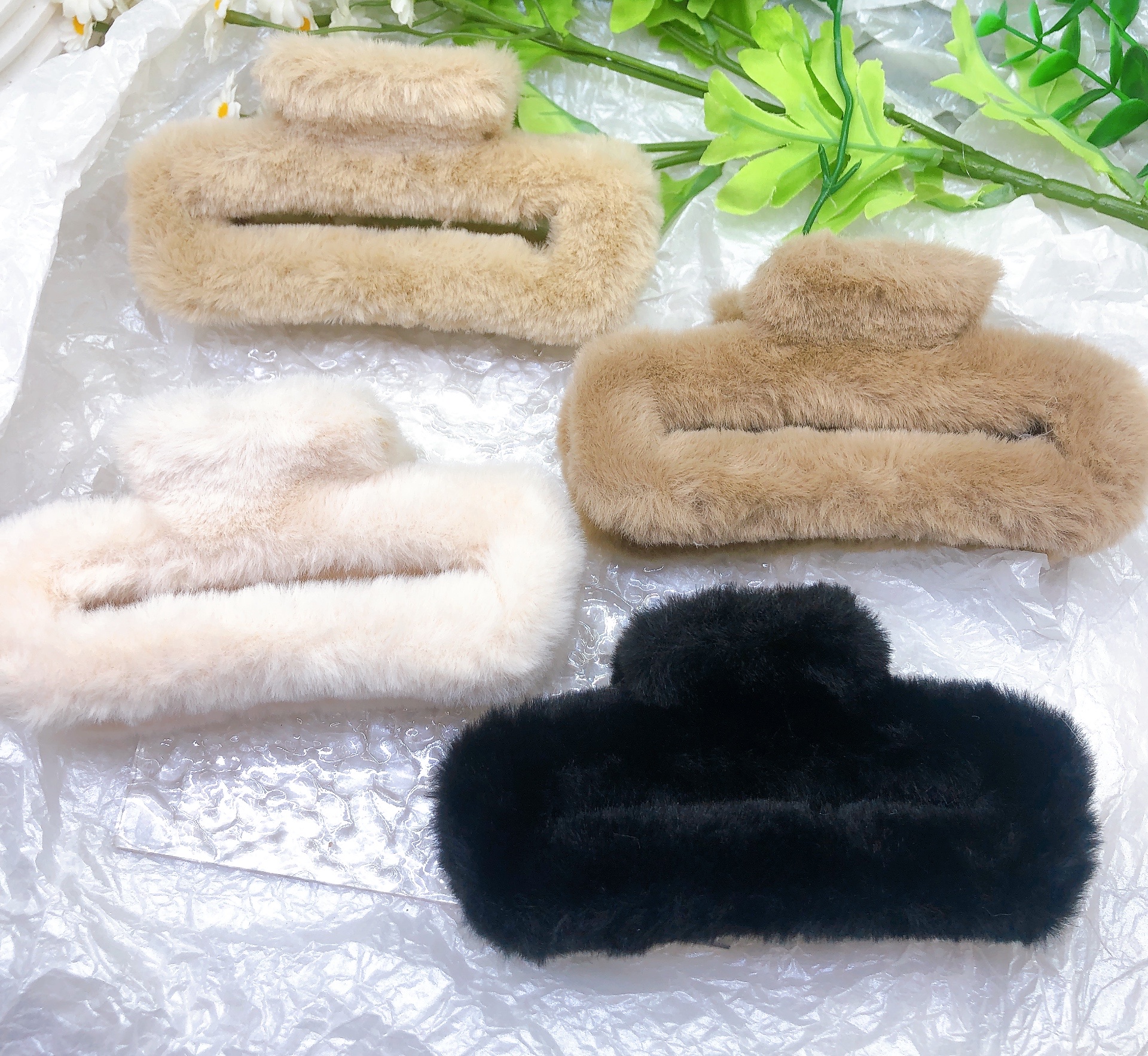 Hairy Square Large Clip Female 2023 New Back Head Hair Quantity Multi Hair Shark Clip Hair Card