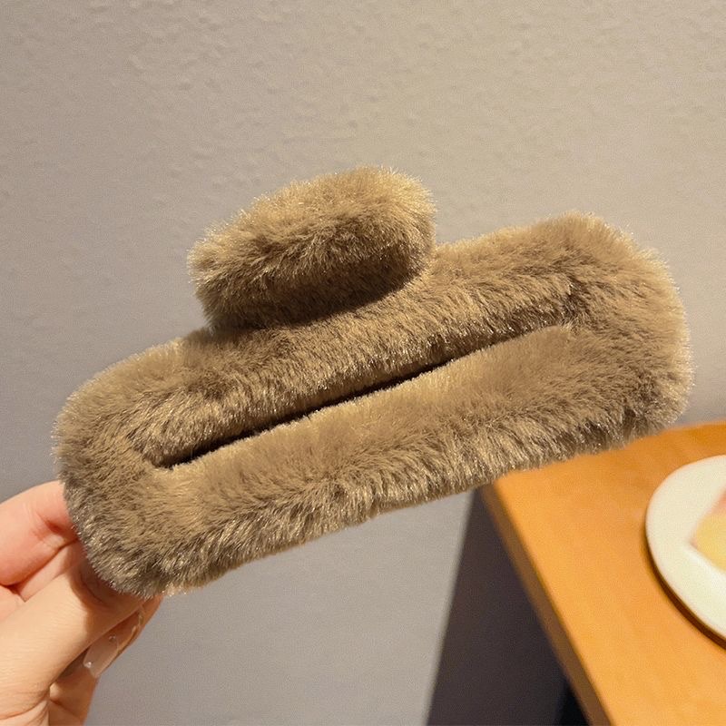 Hairy Square Large Clip Female 2023 New Back Head Hair Quantity Multi Hair Shark Clip Hair Card details Picture