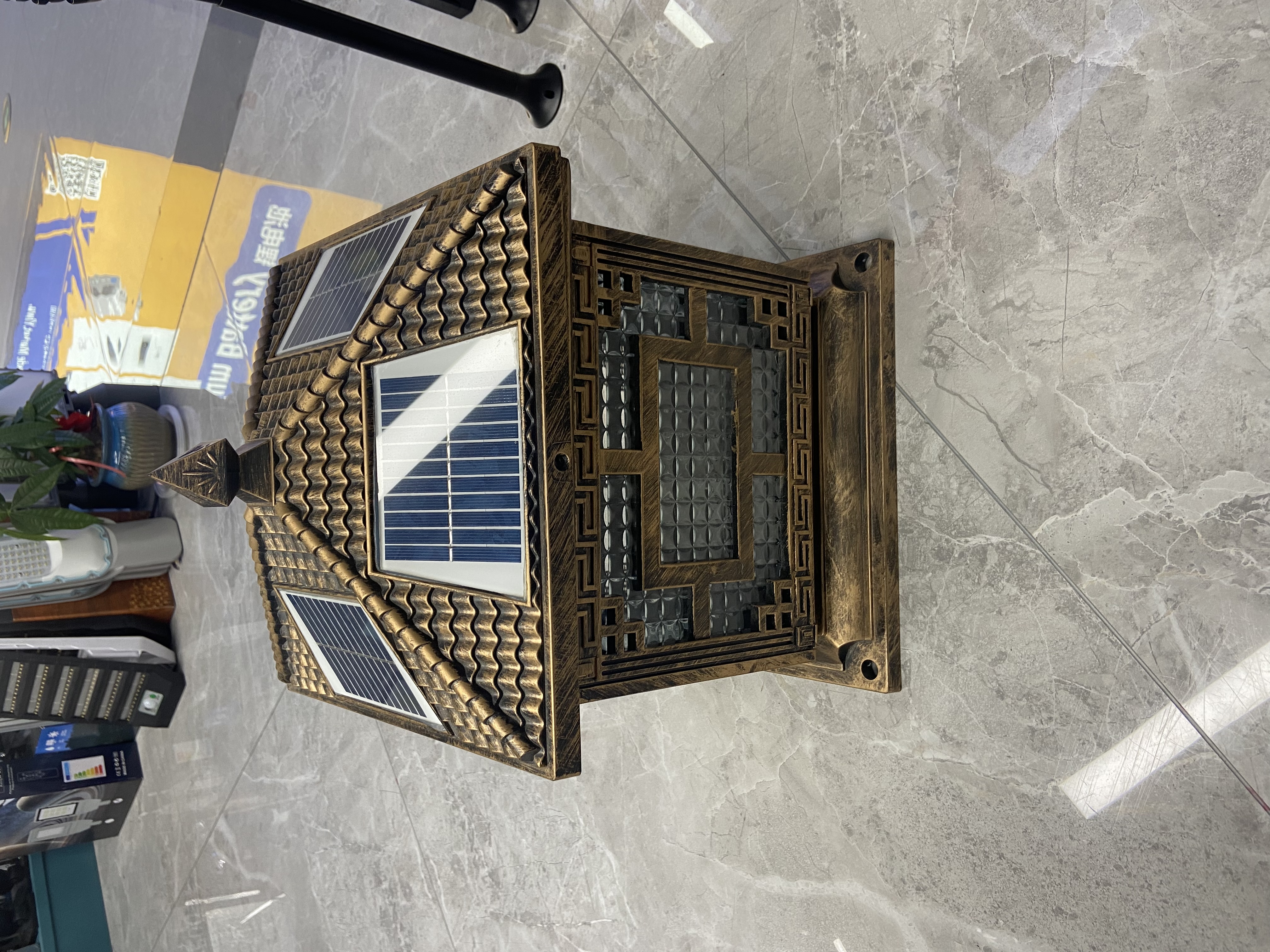 Mains power type/solar power type/solar column head lamp, courtyard wall lamp, main entrance column, outdoor villa door pier, household super bright, connected to electricity