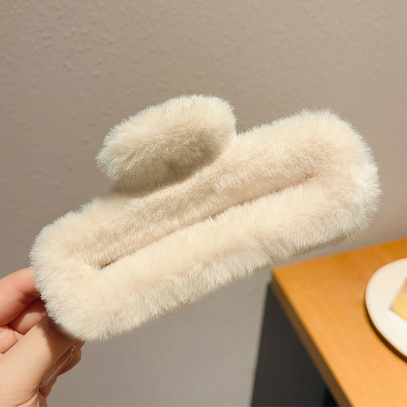 Hairy Square Large Clip Female 2023 New Back Head Hair Quantity Multi Hair Shark Clip Hair Card Specification drawing