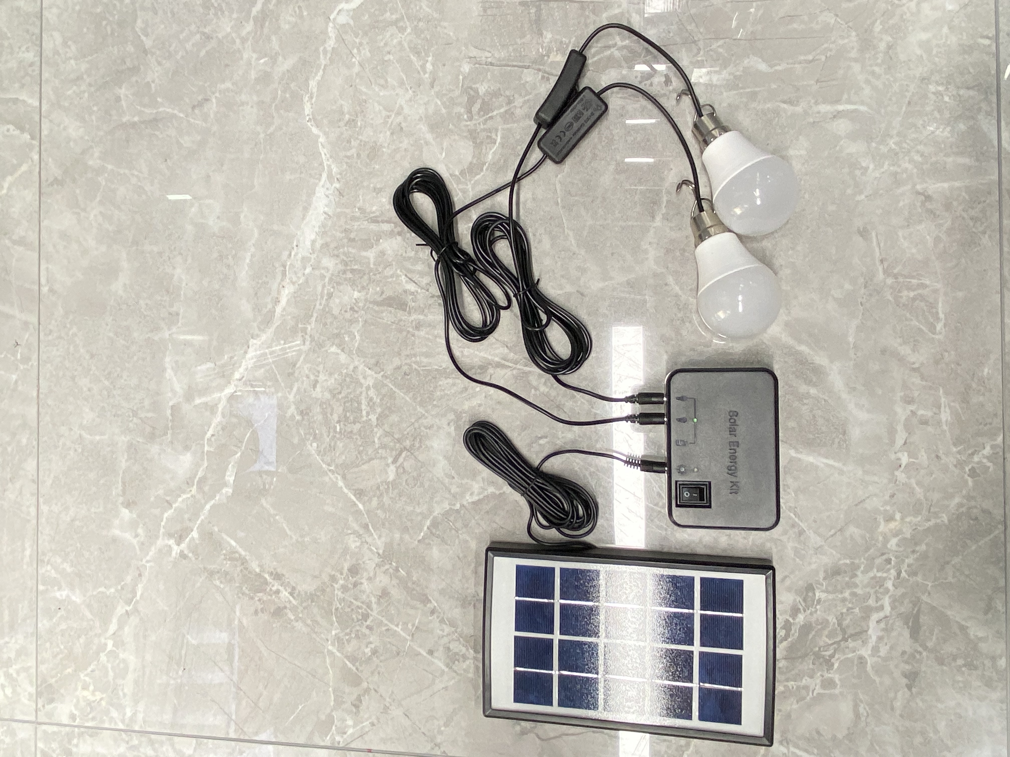 Solar Energy kits 太阳能小系统 FD028 户外家用室内一拖二LED 便携太阳能灯