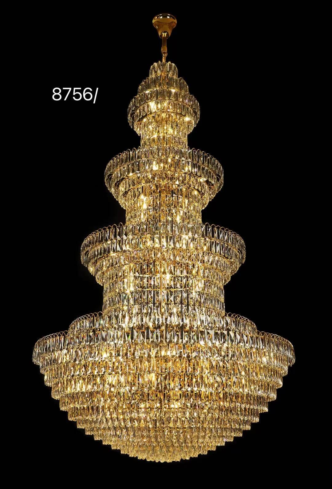 Headlights Luxury crystal chandeliers large lights