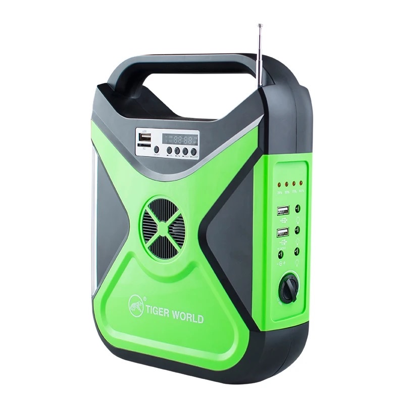 Portable outdoor power supply solar charging multi-functional energy storage small system with radio indoor and outdoor lighting details Picture