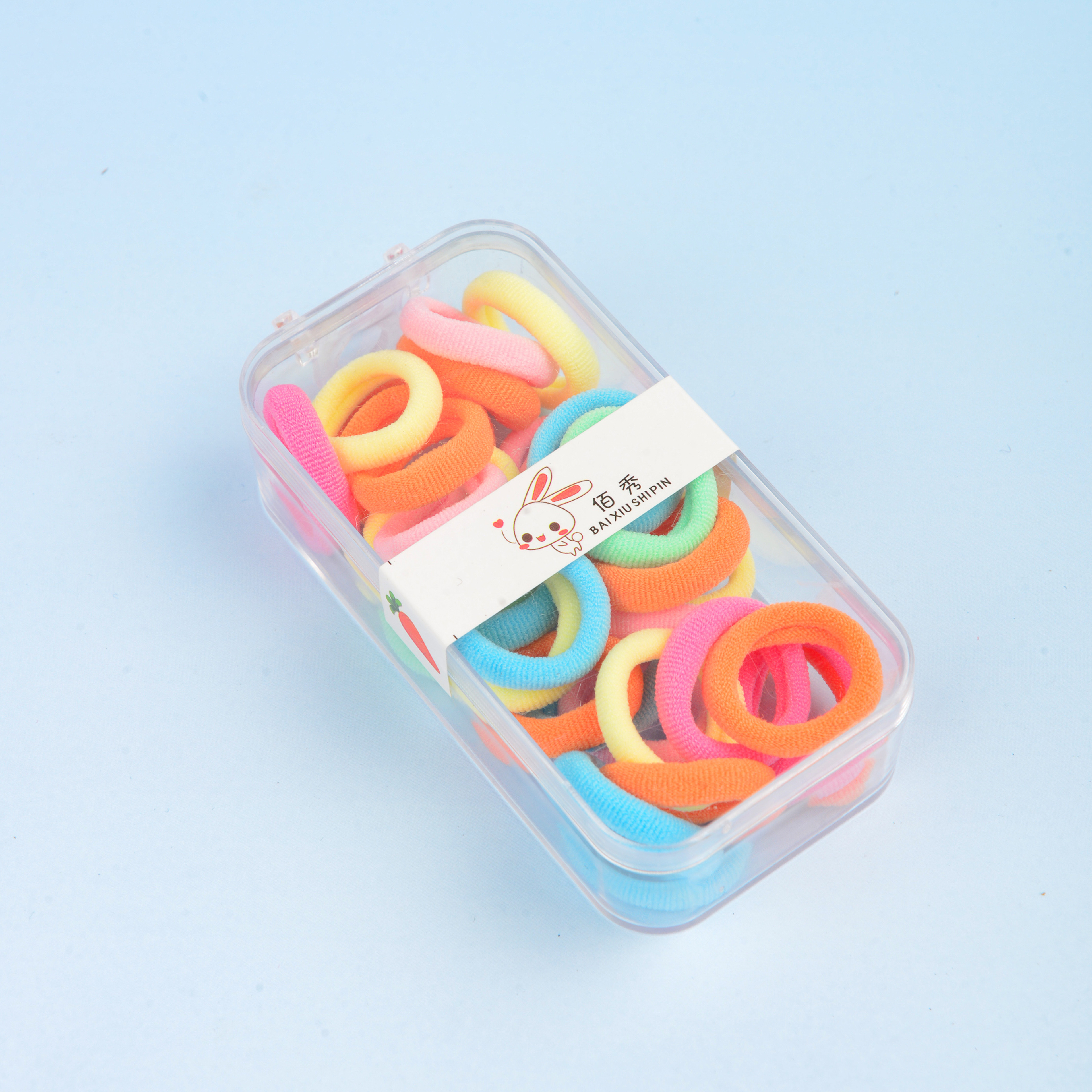[2023 New] Korean Version Of Color Children's Small Towel Circle Rubber Band Hair Circle Candy Color High Elastic Simple Female
