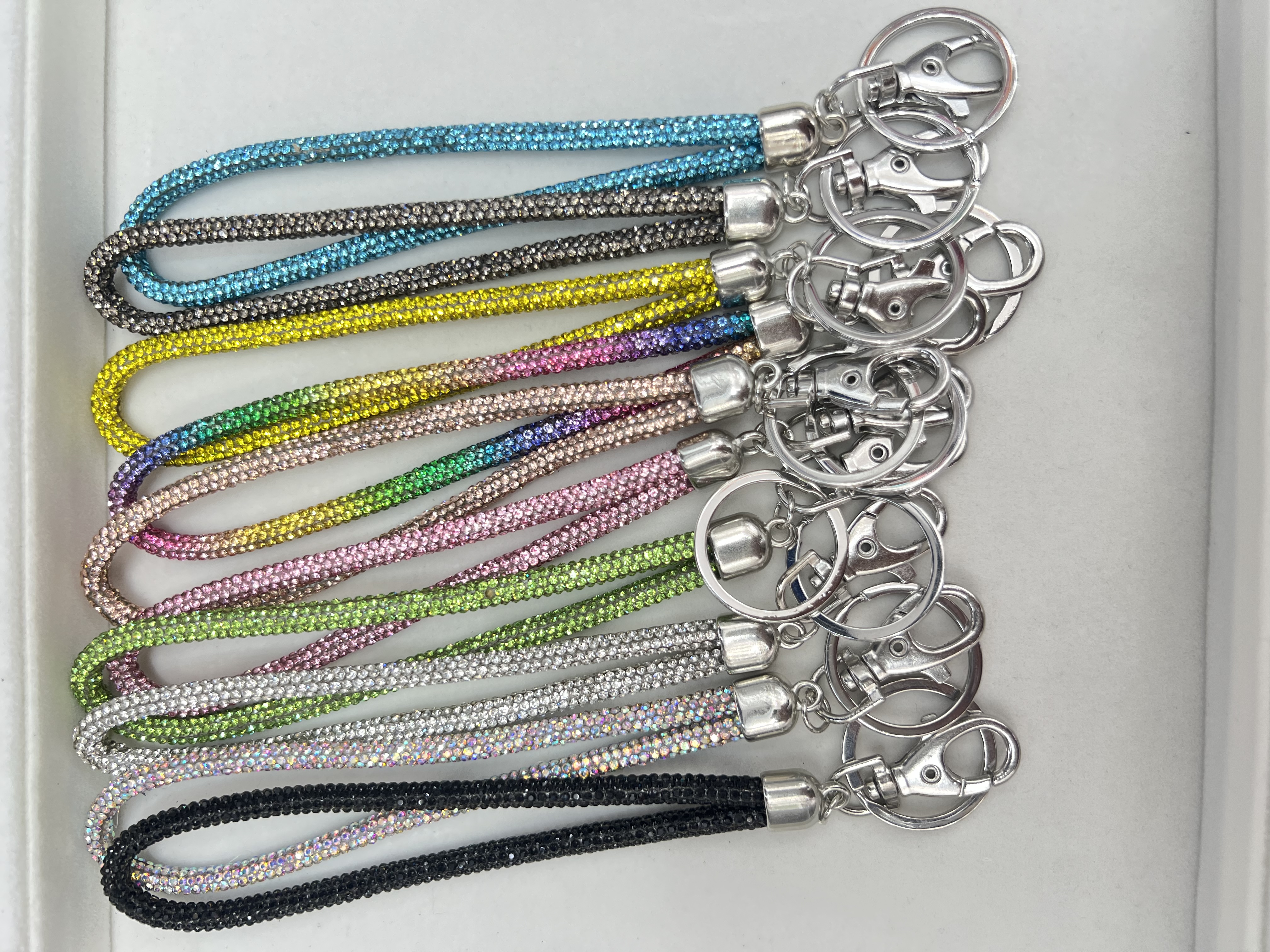 满钻带钻吊牌挂绳 带钻钥匙扣 满钻钥匙挂绳 带圈手机挂绳 