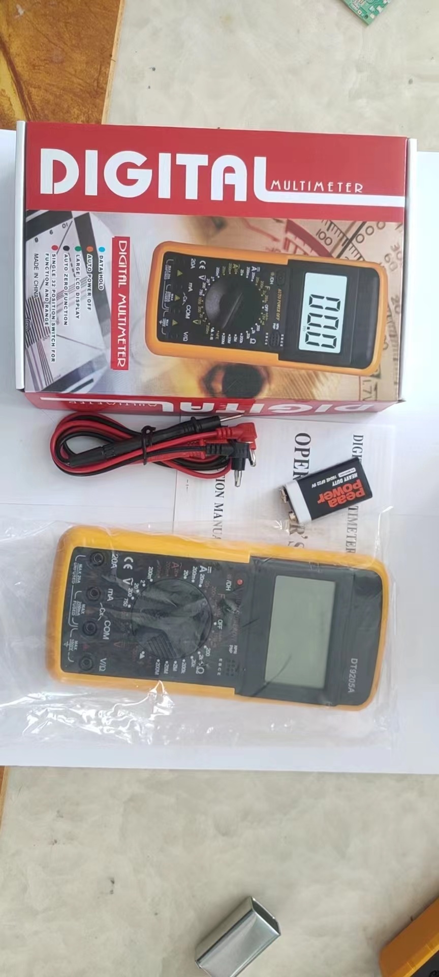 Digital Multimeter Dt9205a