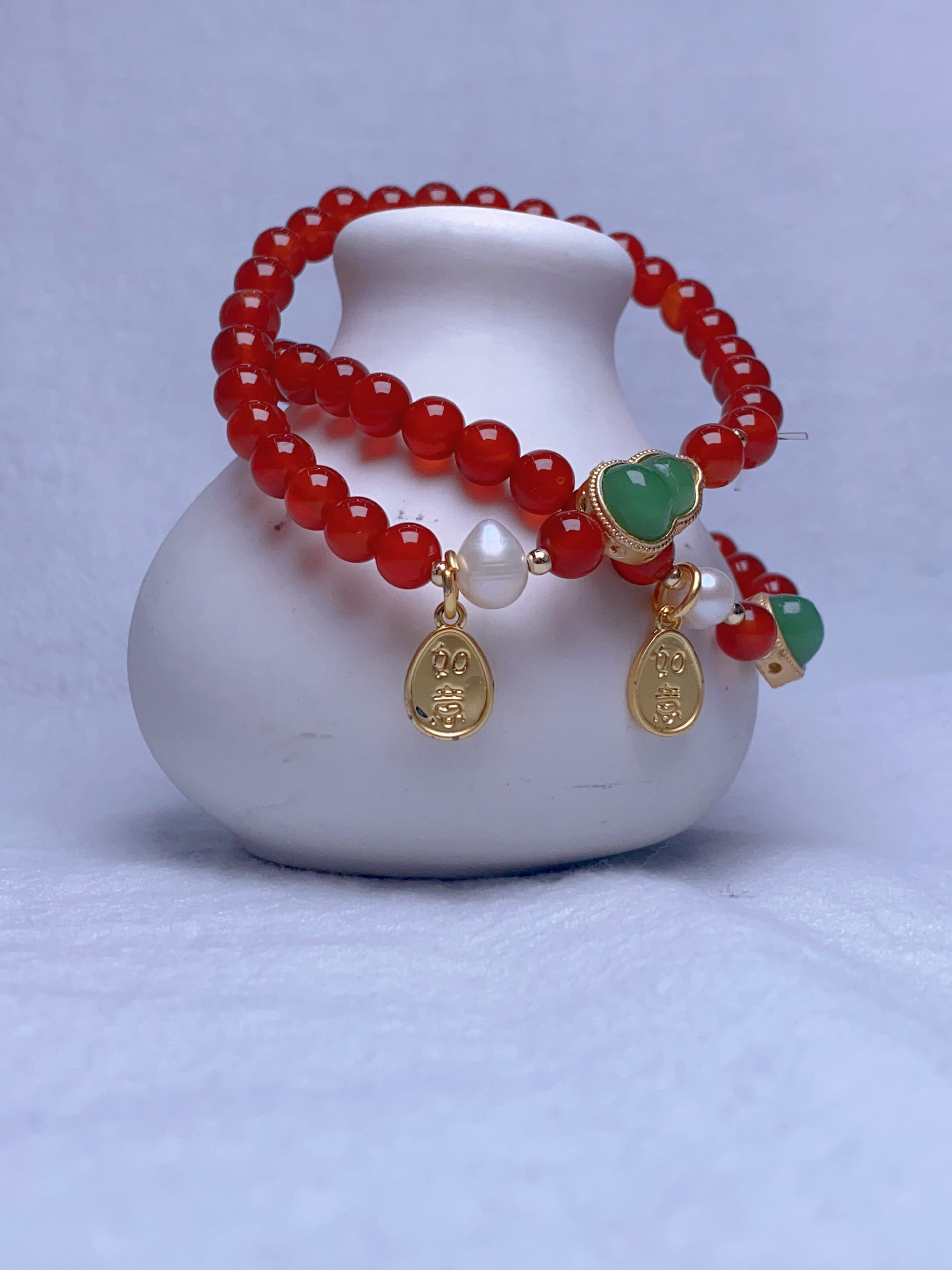 红玛瑙葫芦如意牌