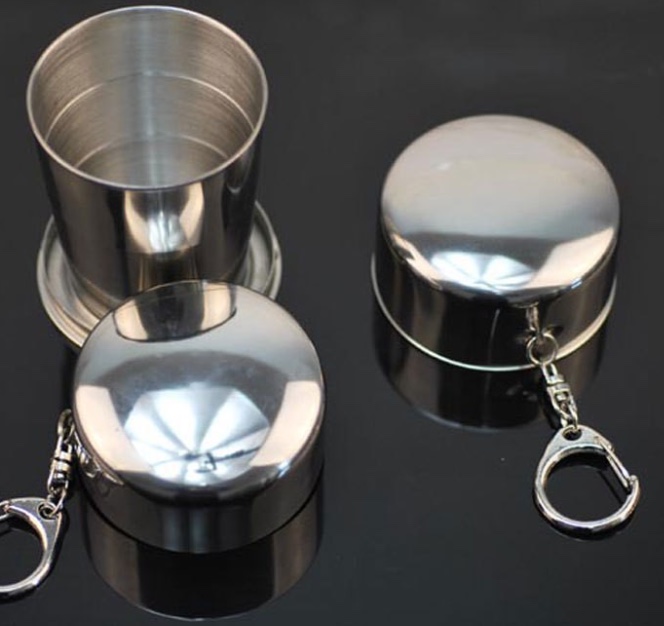 Small 60ml stainless steel folding cup 1 pack Specification drawing