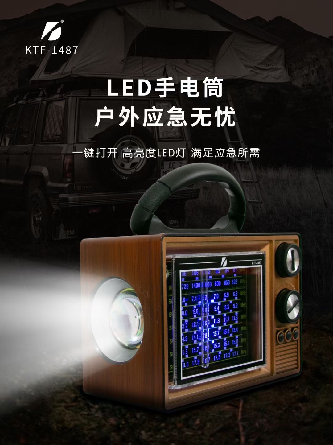 k T F-1487 Professional radio Bluetooth Speaker Portable F M Item Picture