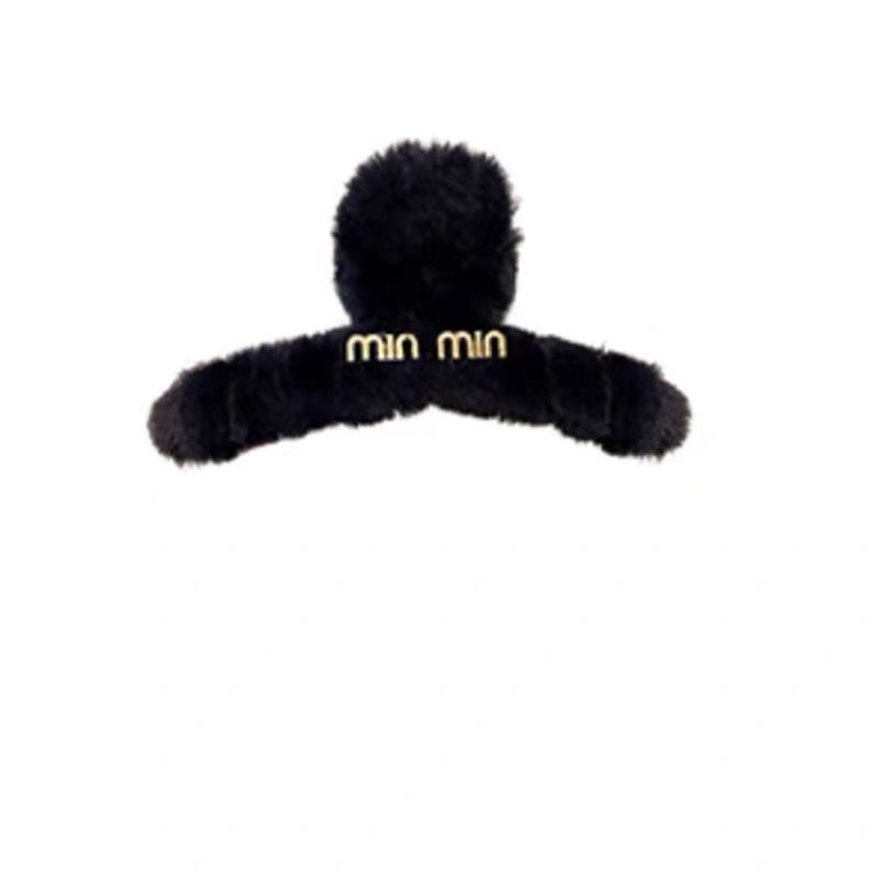 This is a large size with plenty of hair. The back of the head is covered with hair. It features a shark clip, a plush grab clip, and hair accessories. It's a new high-end autumn and winter collection for 2022 Item Picture