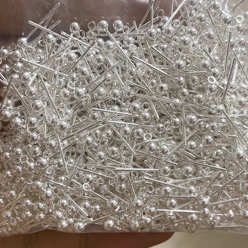 الإالإقراط المصنوعة من قوالب الأذن الكروية اليدوية مع الإبر ذات الحبال مع الحلي Diy Specification image