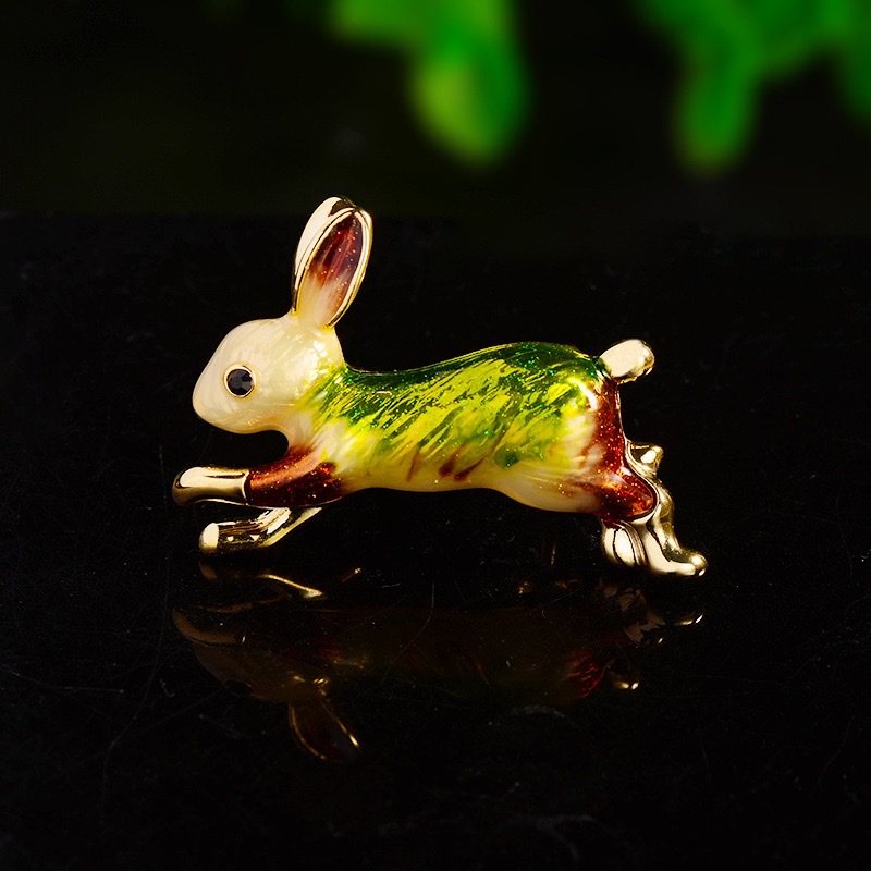 0701 Bunny Brooch Cute pin thumbnail