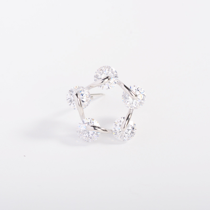 075- Cute Snowflake Brooch details Picture