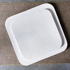 岩层系列高档白色压纹陶瓷正方形平板盘8.25寸10.25寸餐具酒店餐馆商用家用