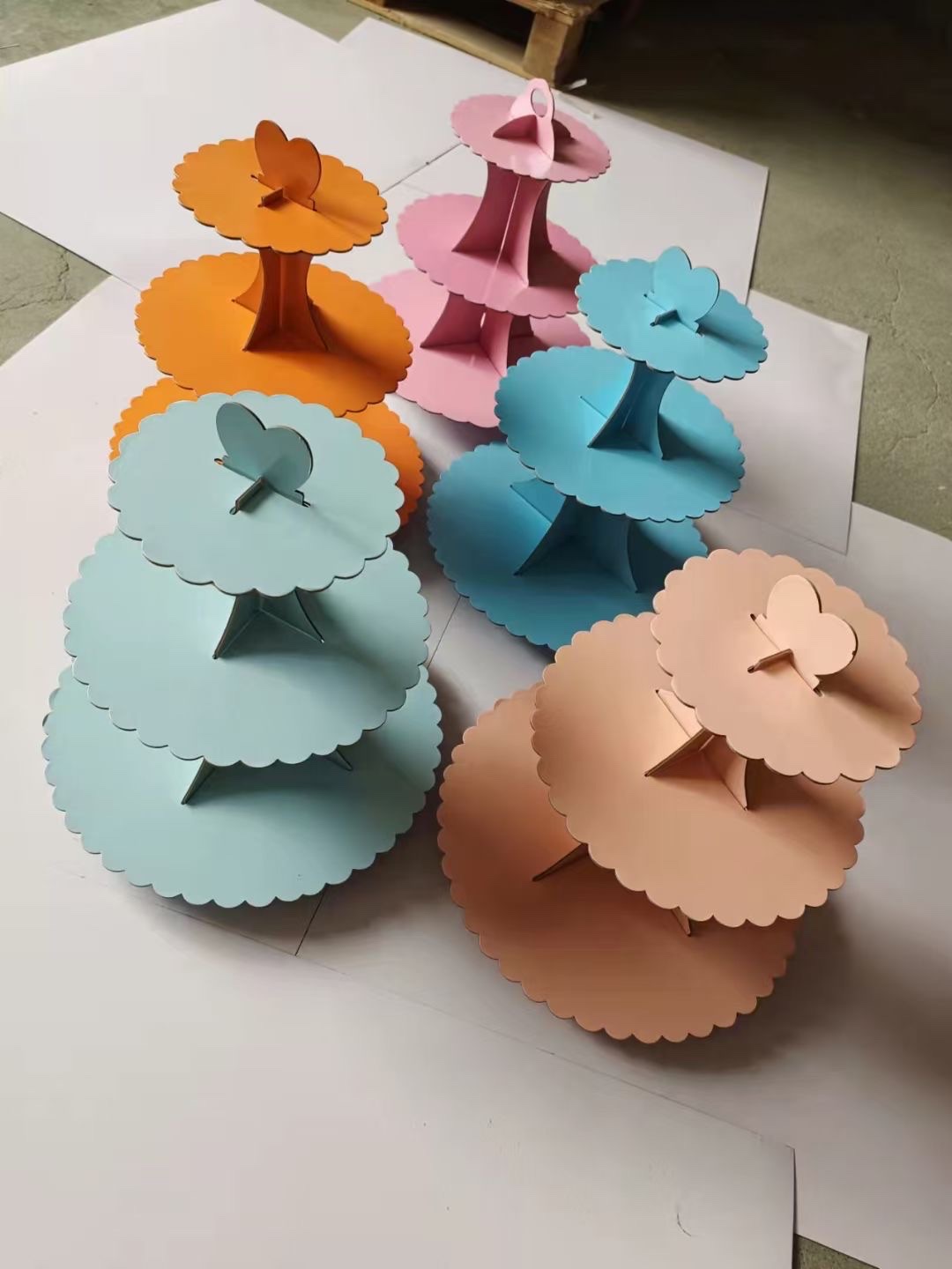 Print three ply cake rack pastel decoración accesorios wholesale