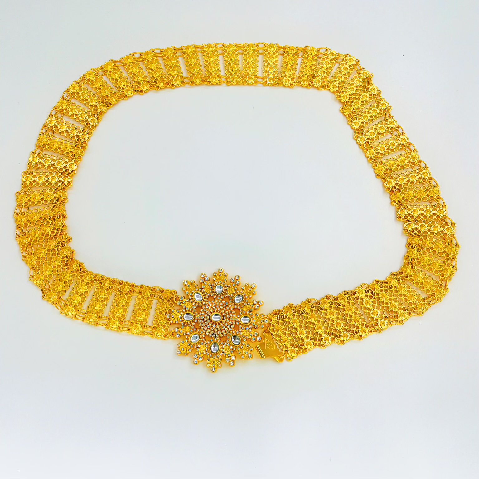 欧美气质夸张金色腰链女身体链重工艺新疆舞蹈泰国傣族肚皮舞配饰