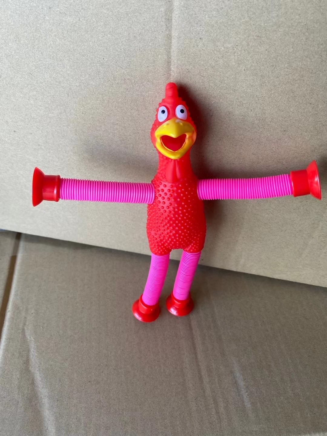 Variable stretch tube Screaming chicken telescopic tube vacuum relief tube Toy plastic shrinkable tube
