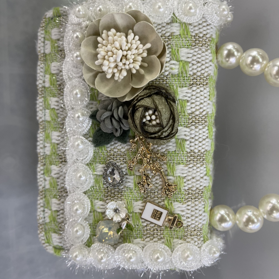 The price of the original chiffon flower chanel-style handbag and single-shoulder bag (002) is negotiable Item Picture