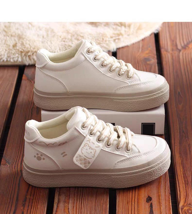 Man plus velvet 2023 autumn and winter women with thick sole leisure sports shoes quality small white shoes