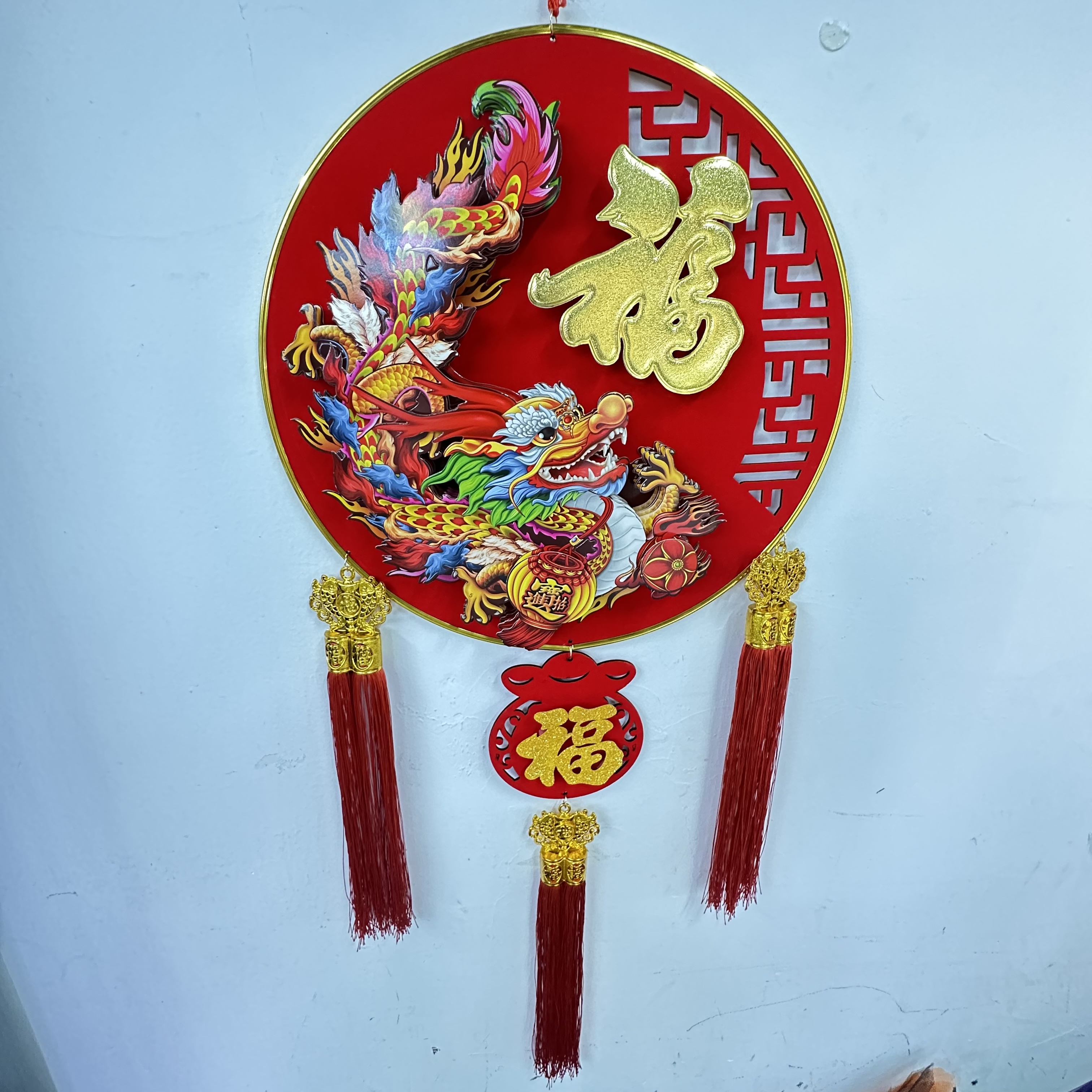 6层立体挂件/龙年装饰挂件/龙年电动装饰白底实物图