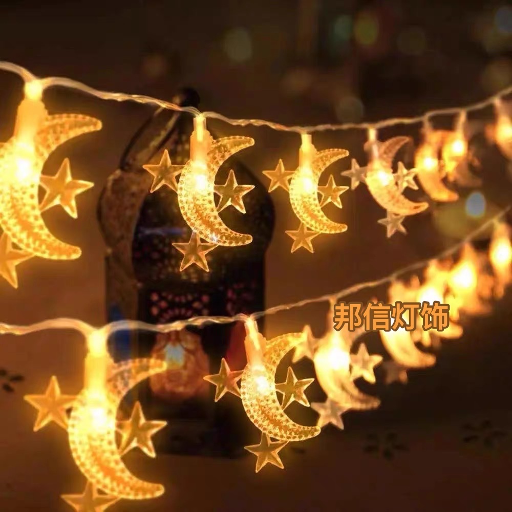 led Moon and Star battery model 3-meter 20 lamp warm color battery model details Picture