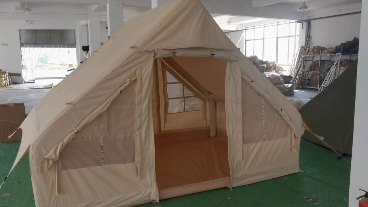 营地充气帐篷免搭建空气帐篷野外露营帐篷图