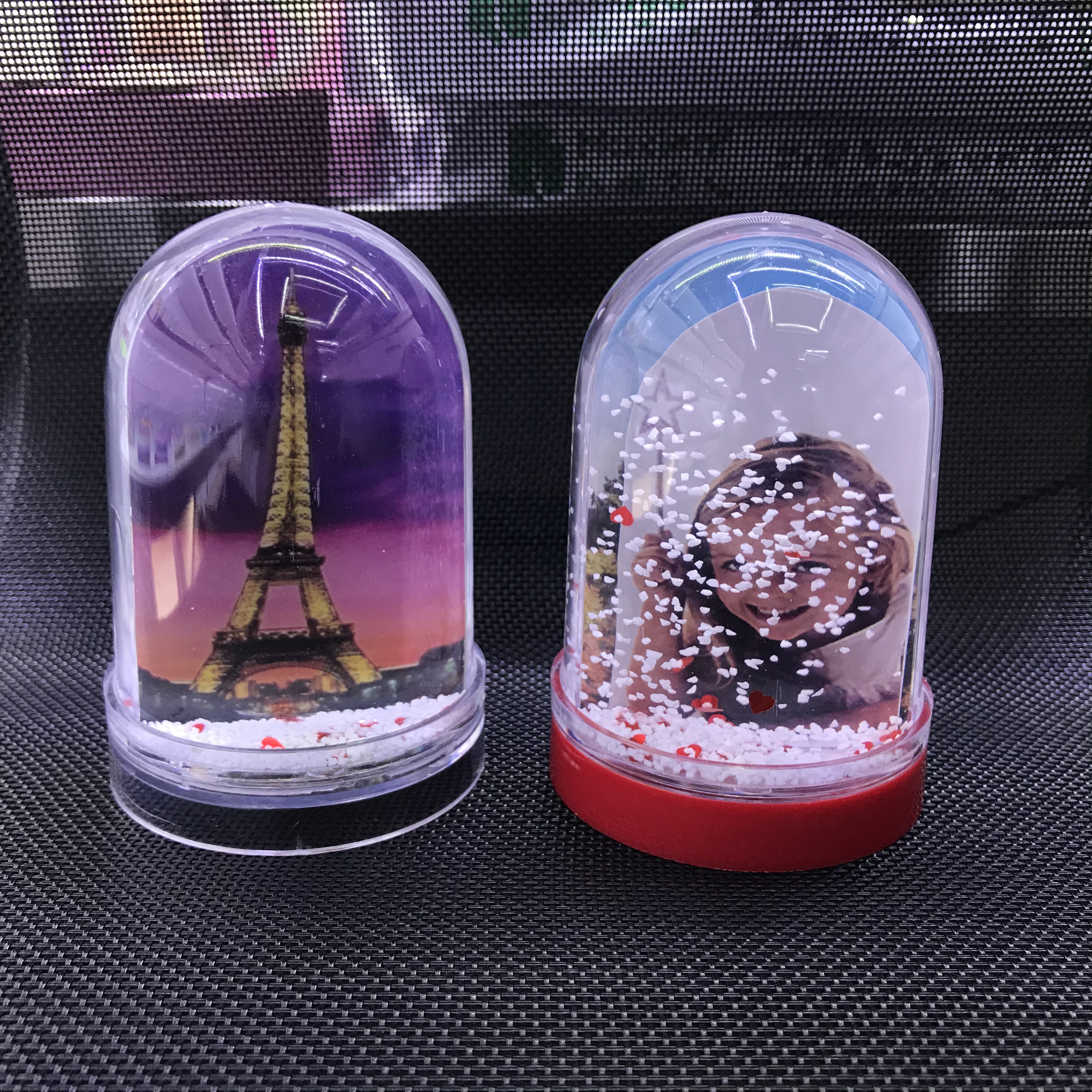 Multi-color base, flowing sand, water ball, water-in-water photo frame, gift, souvenir, warm decorative item, creative item, Zhehui handicrafts Specification image