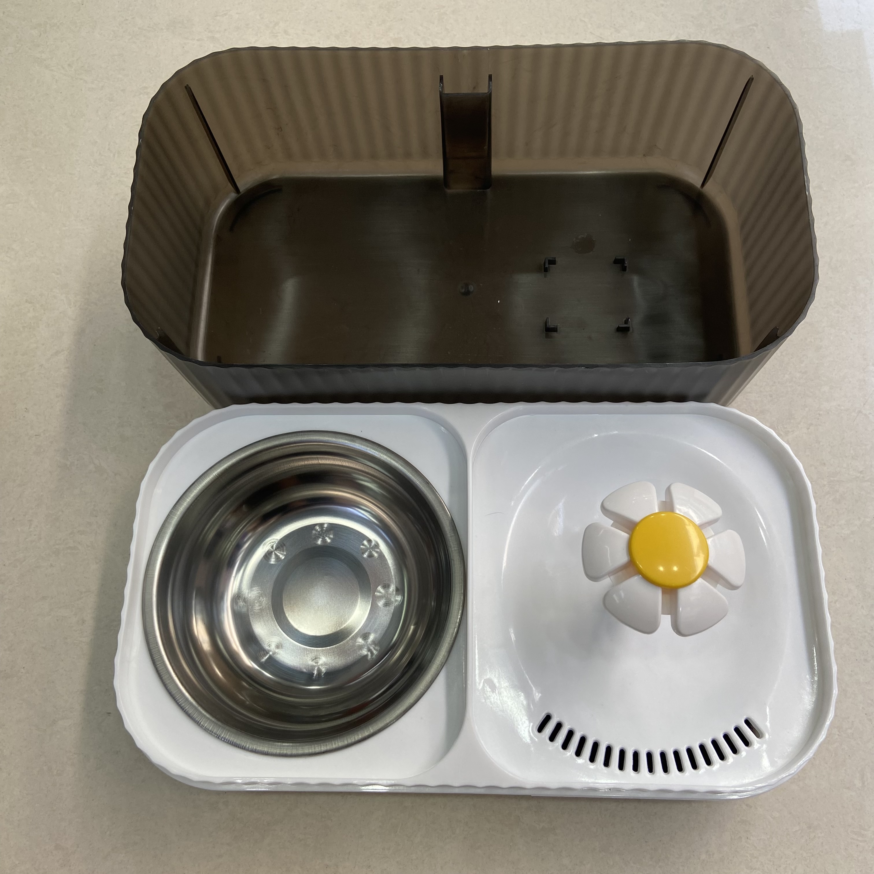 宠物喂食饮水机大容量小花饮水器一体流动水狗喝水宠物用品详情图4