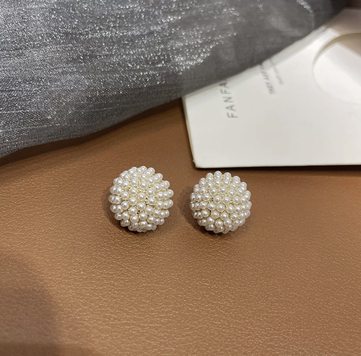 Korean Minority Temperament Personality New Tide Ball Mushroom Millet Pearl Earrings Fate Season Application Scenario
