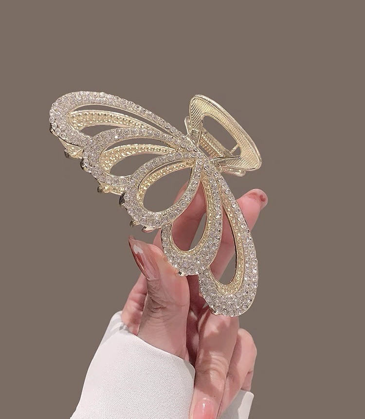 High-end metal claw clip, women's summer large claw clip, hair clip at the back of the head, elegant shark clip, hair clip, headwear details Picture