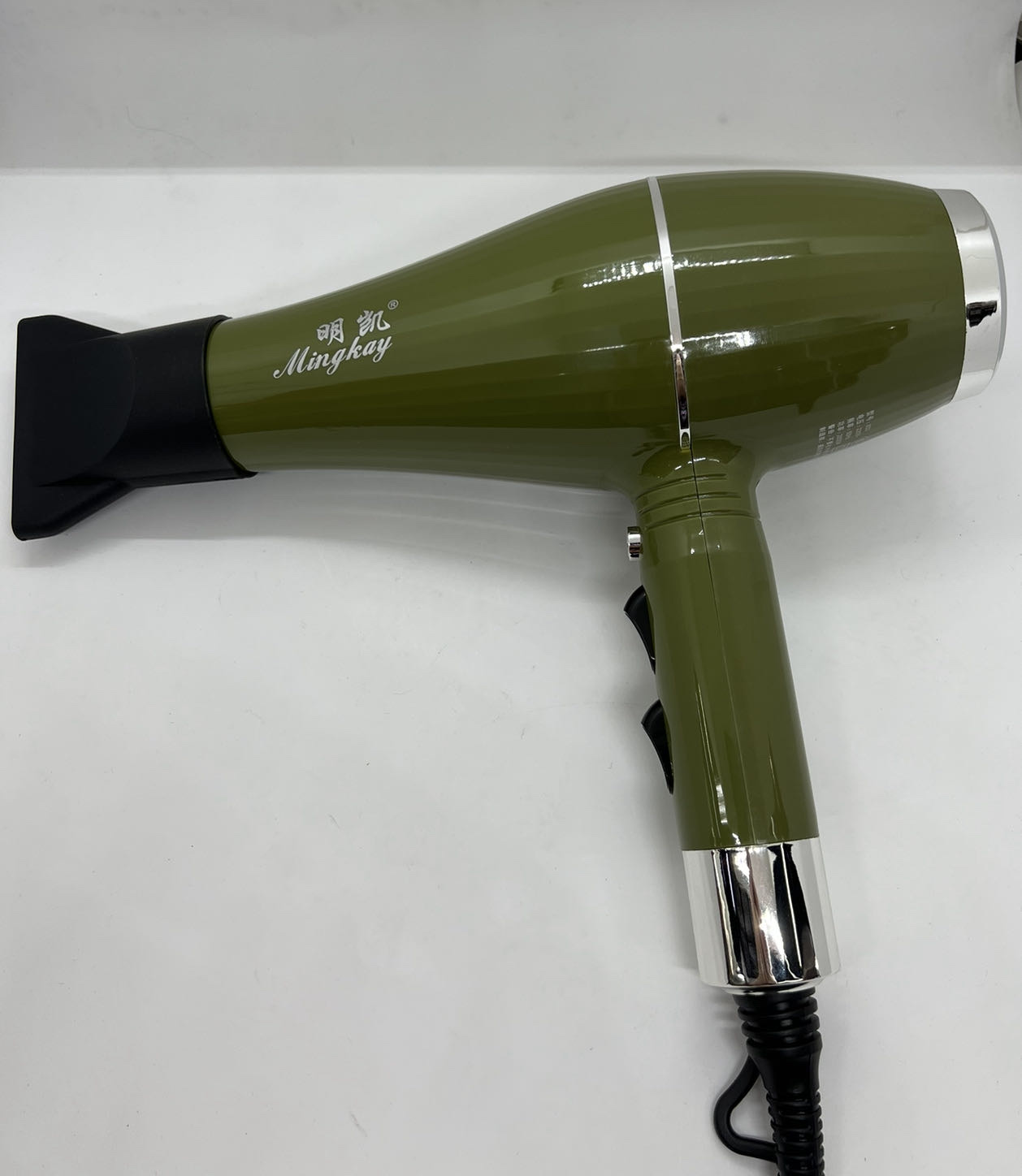 The new Mingkai 933 hair dryer is a high-power Morandi green hair dryer with a power of 2000W Item Picture