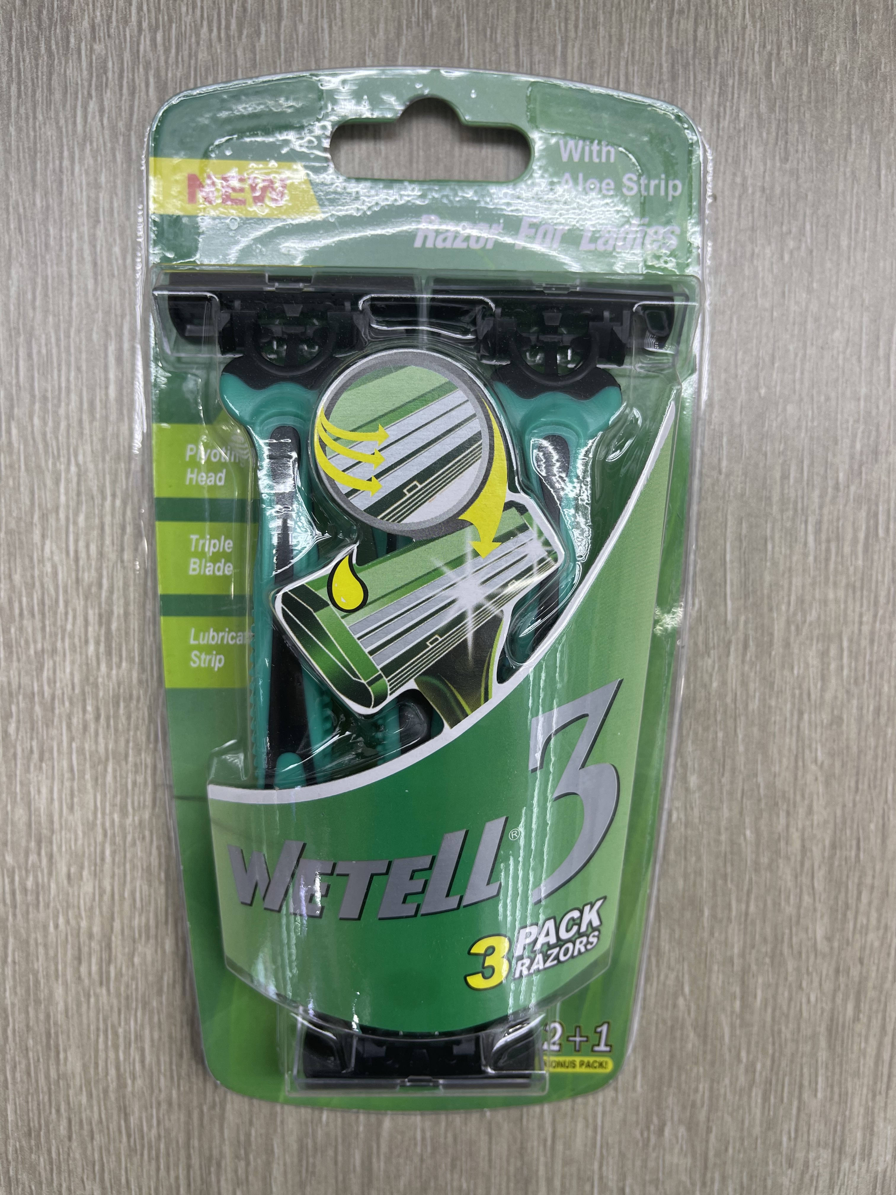 Three-piece razor set green thumbnail