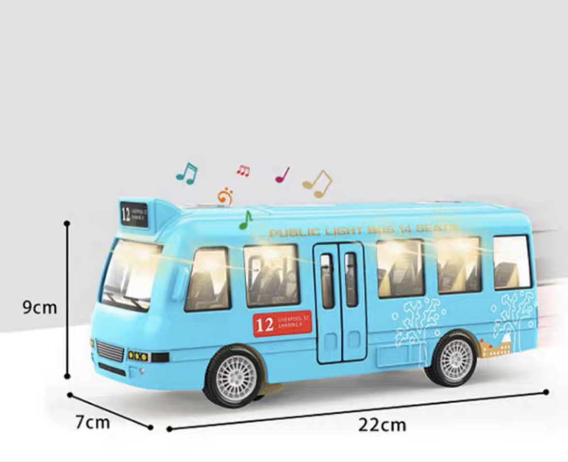 儿童玩具车男孩女孩电动万向轮公交车玩具车模型校车巴士汽车