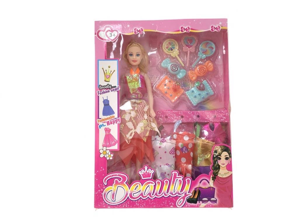 娃娃彩盒包装过家家玩具棒棒糖糖果套装四套配裙