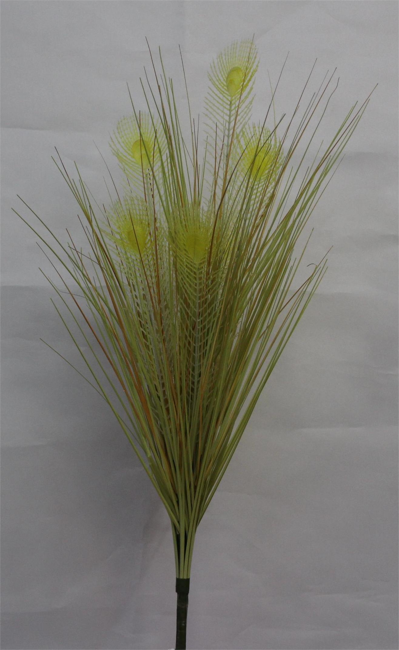 仿真花草 7叉7头喷色凤尾叶