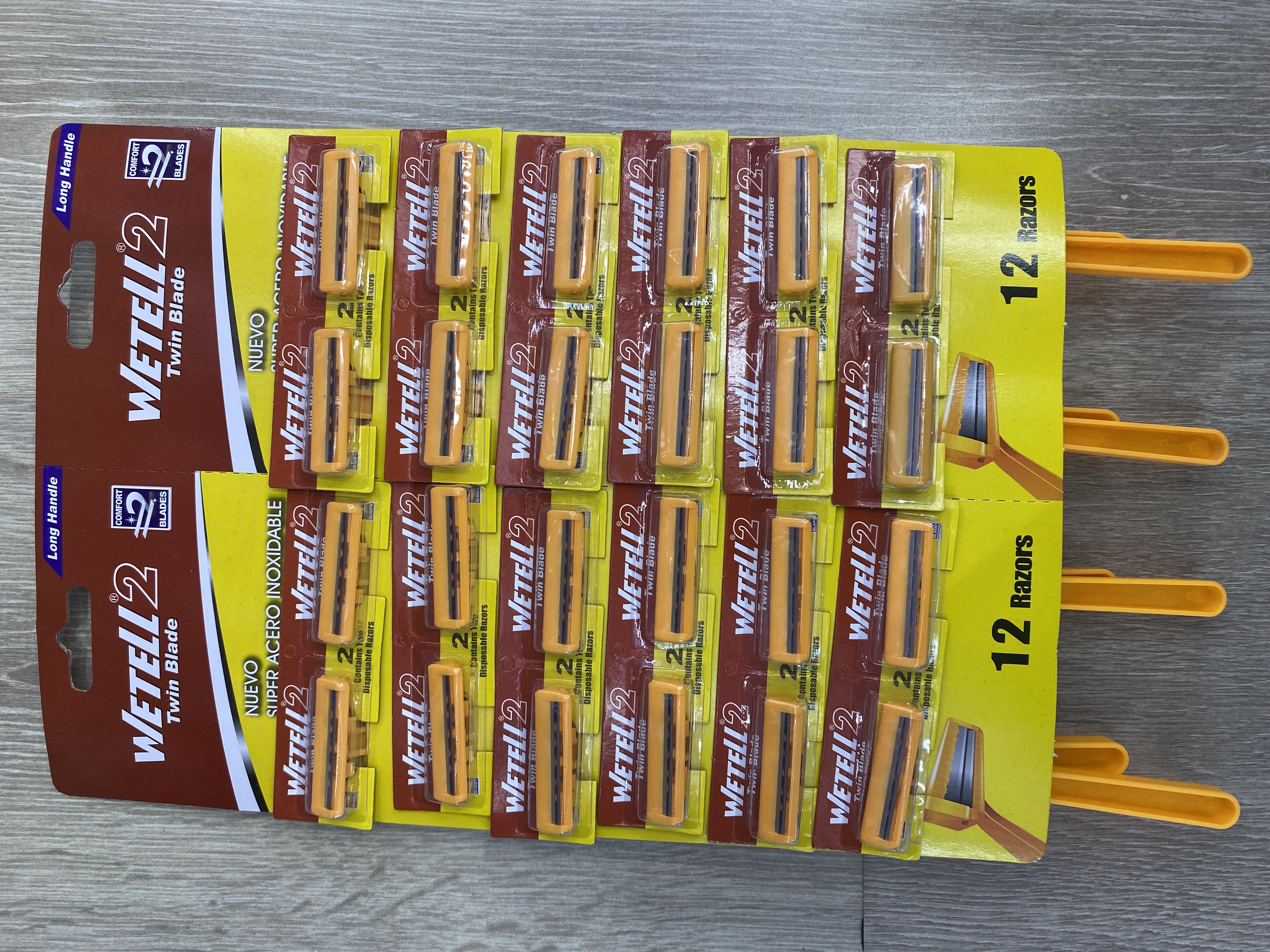 Hanging card shaver yellow handle thumbnail