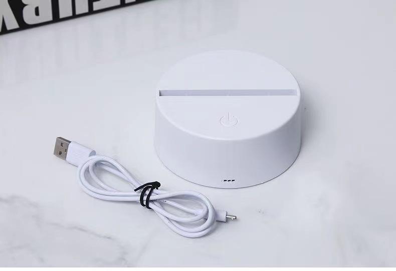 Creative And Simple 3D Quicksand Nightlight Usb Nightlight Atmosphere Lighting Gift Light Battery Case Usb Dual-Use Art Lighting Decompression Boredom Home Lighting Touch Switch undefined