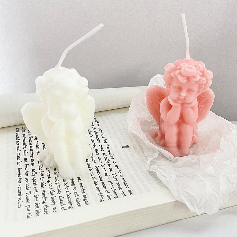限时抢购/韩版天使香薰蜡烛/生日派对必备/卧室摆件/餐桌气氛全靠它/送婚庆蜡烛灯/错过绝对后悔产品图