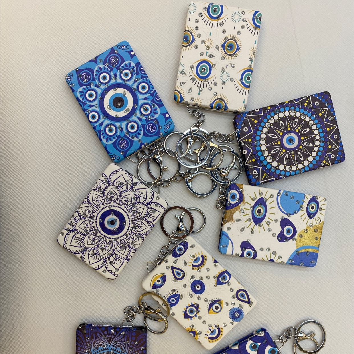 Pu Leather Mirror Key Blue Eye Series 003 Application Scenario