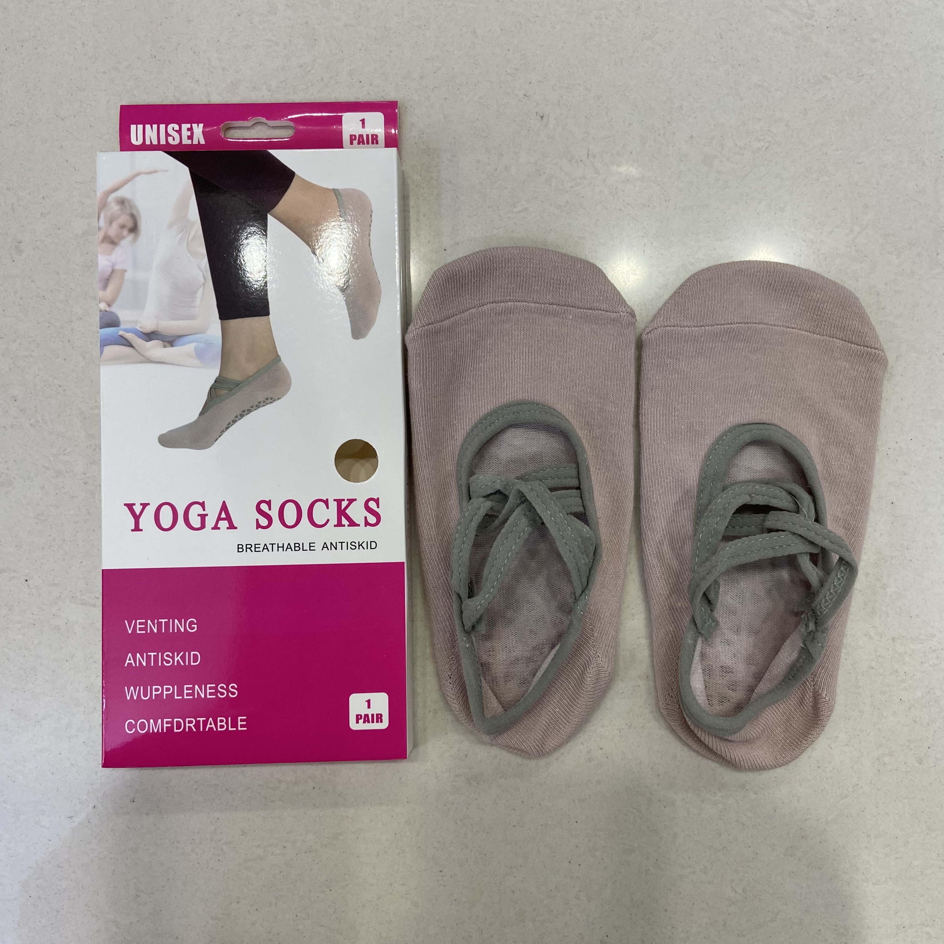 圆头瑜伽袜女露背交叉瑜伽袜芭蕾舞蹈袜子运动袜