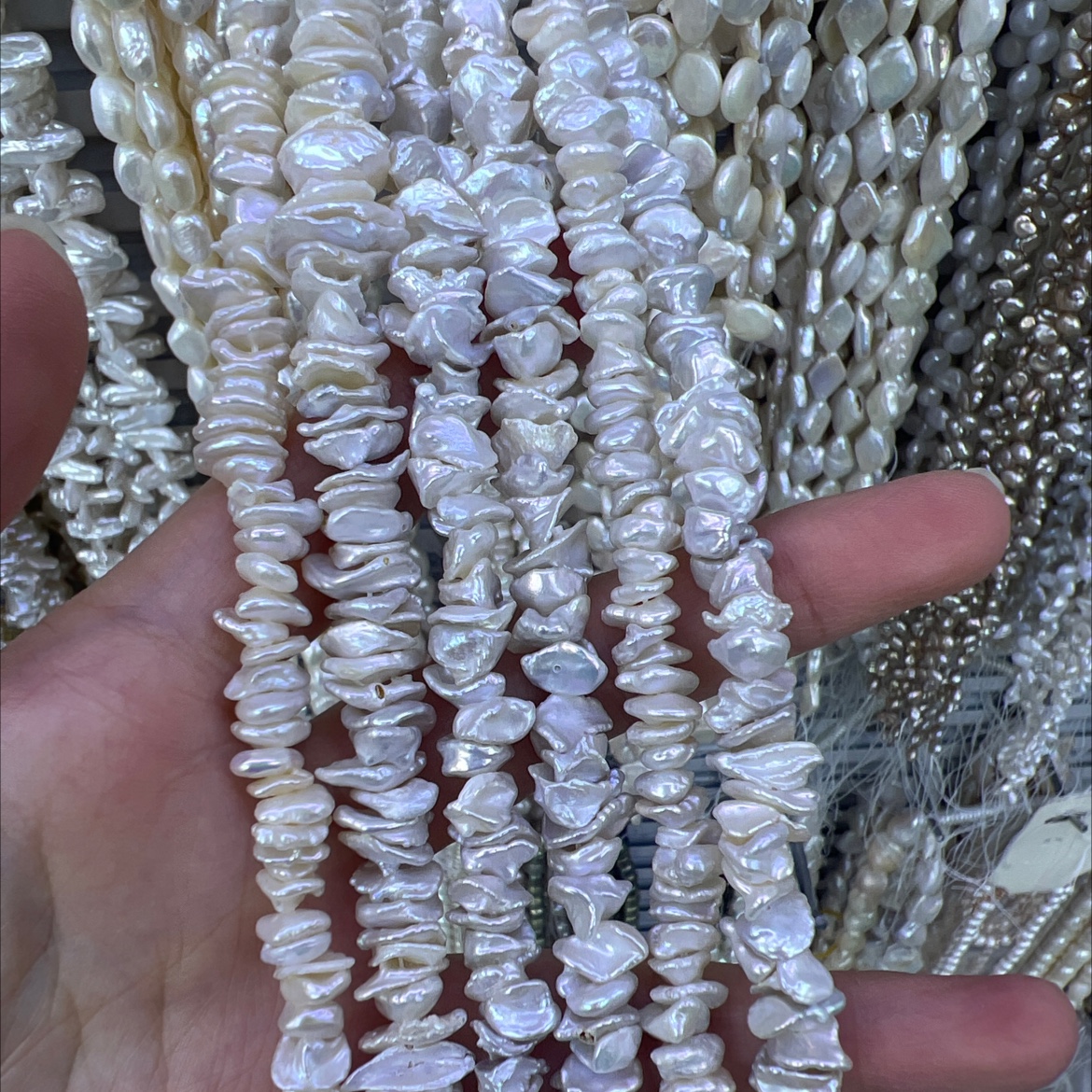 巴洛克珍珠花瓣叠孔再生珍珠