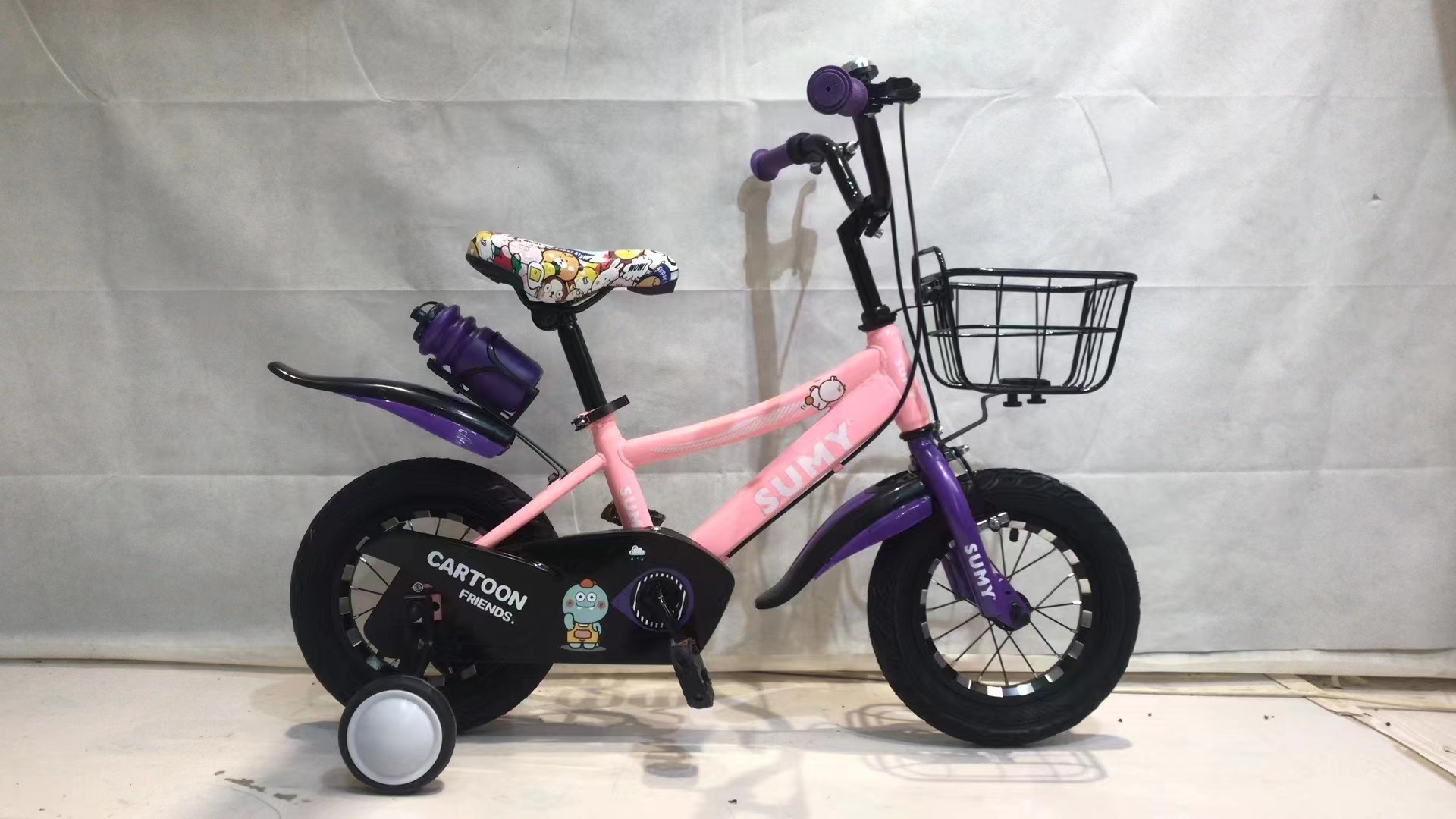 Children's bicycles, strollers, toy bikes with water bottles, and bicycles for children aged 4 to 12 with auxiliary wheels Specification image