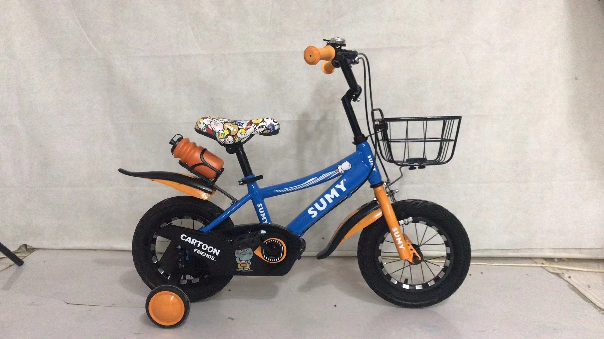 Children's bicycles, strollers, toy bikes with water bottles, and bicycles for children aged 4 to 12 with auxiliary wheels details Picture
