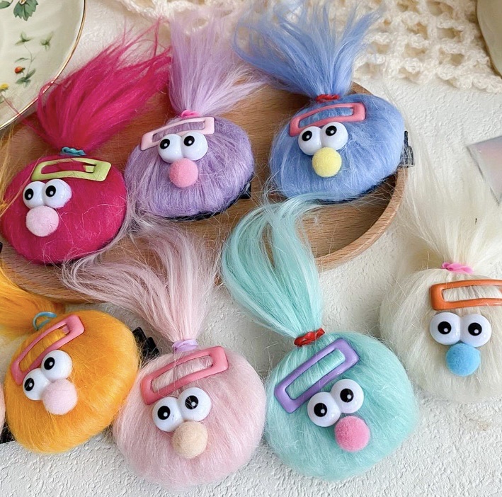 Funny Ugly Doll Hair Clip Cute Grab Clip Hair Clip Back Hair Clip Hair Accessory Specification drawing