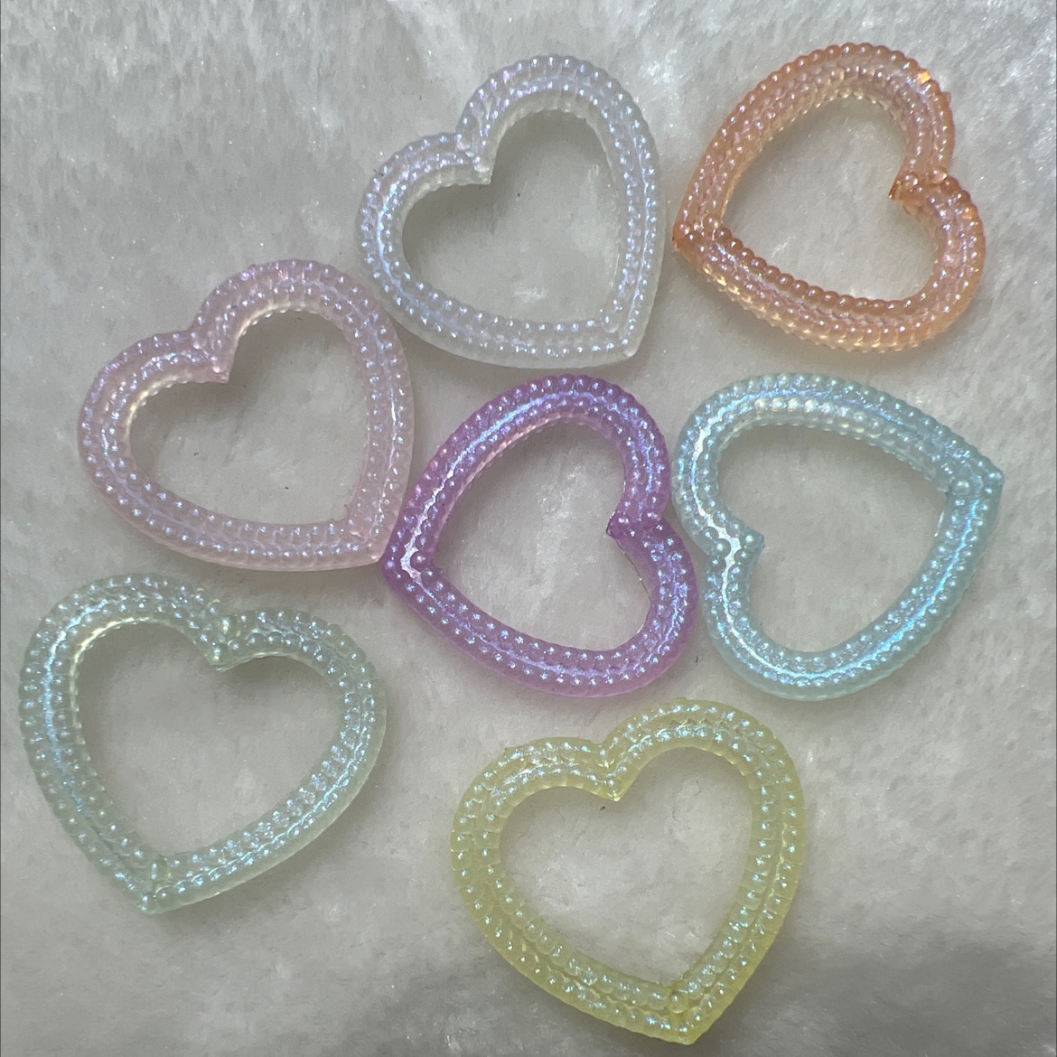 Mermaids Glow-In-The-Dark Beads Hollow Heart Mobile Phone Pendant Mobile Phone Chain Accessories Materials Package details Picture
