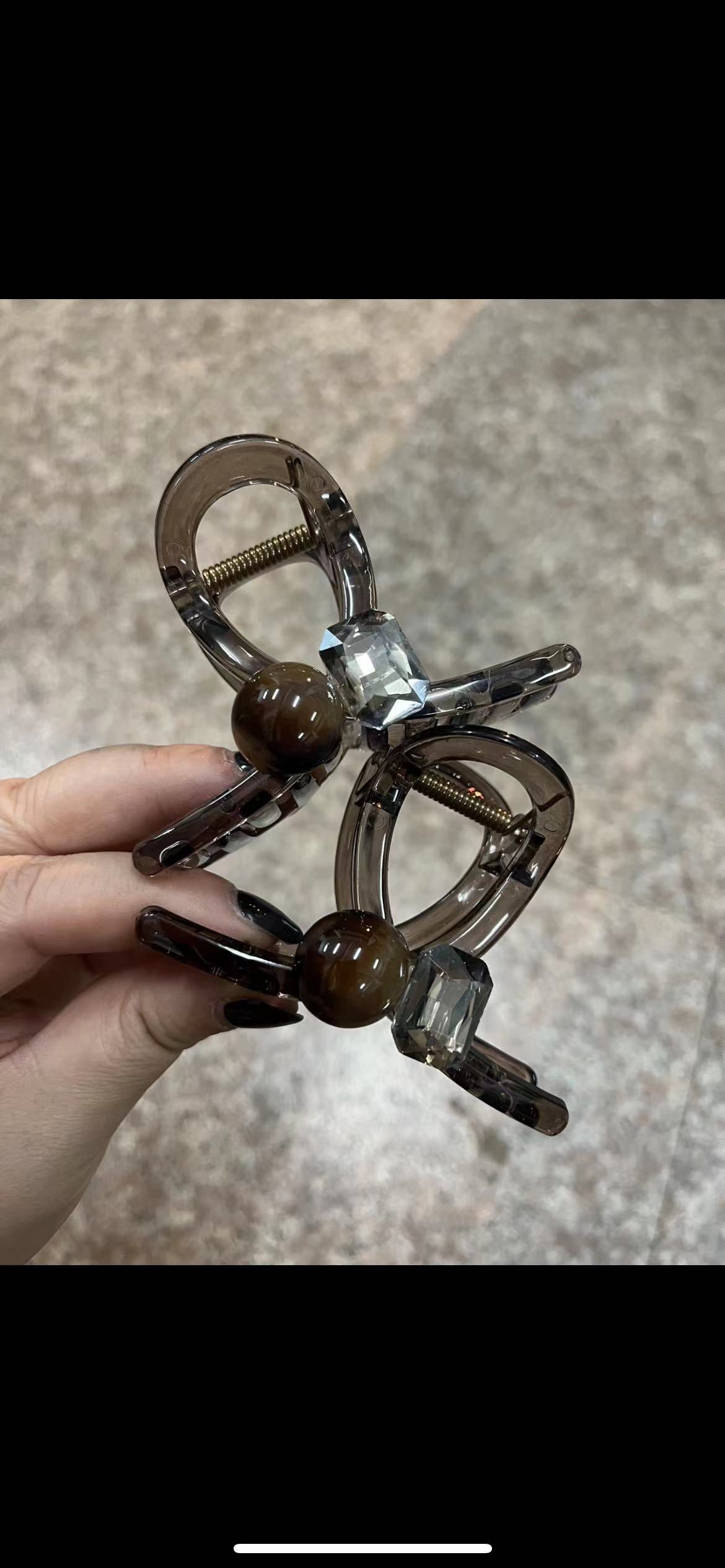 流行韩版气质珍珠水晶气质小清新大抓夹甜蜜小爪                                      