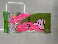 PVC单层85克粉色家用家务工业洗碗清洁手套